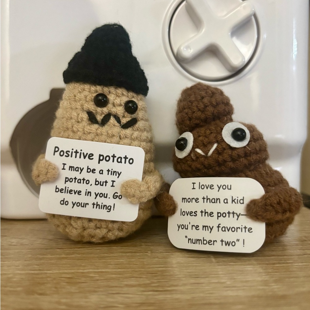 Charming Crochet Decor Set - Black and Brown